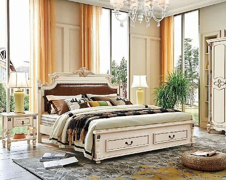 JVmoebel Bett, Bett Polster Design Luxus Doppel Hotel Betten Schlafzimmer günstig online kaufen