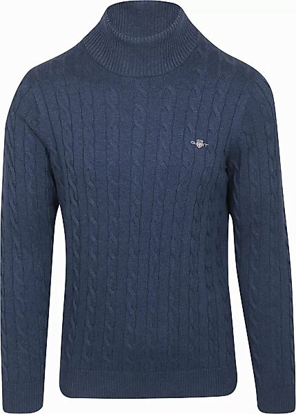 Gant Rollkragenpullover Cable Navy - Größe XXL günstig online kaufen