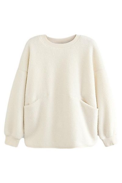 Next Fleecepullover Relaxed Fit Sweathirt mit Fleece und Cord (1-tlg) günstig online kaufen