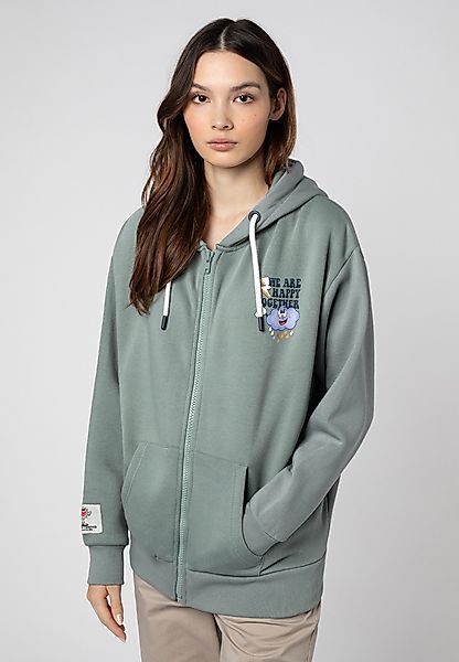 Eight2Nine Kapuzensweatjacke Sweatjacke mit Backprint Hoodie, günstig online kaufen