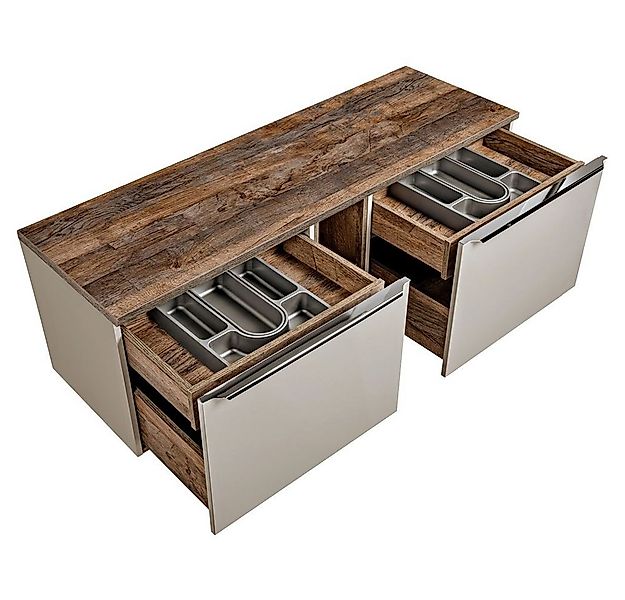 Lomadox Badmöbel-Set PUEBLA-56-TAUPE, (Spar-Set, 12-St), Spiegelschrank Was günstig online kaufen