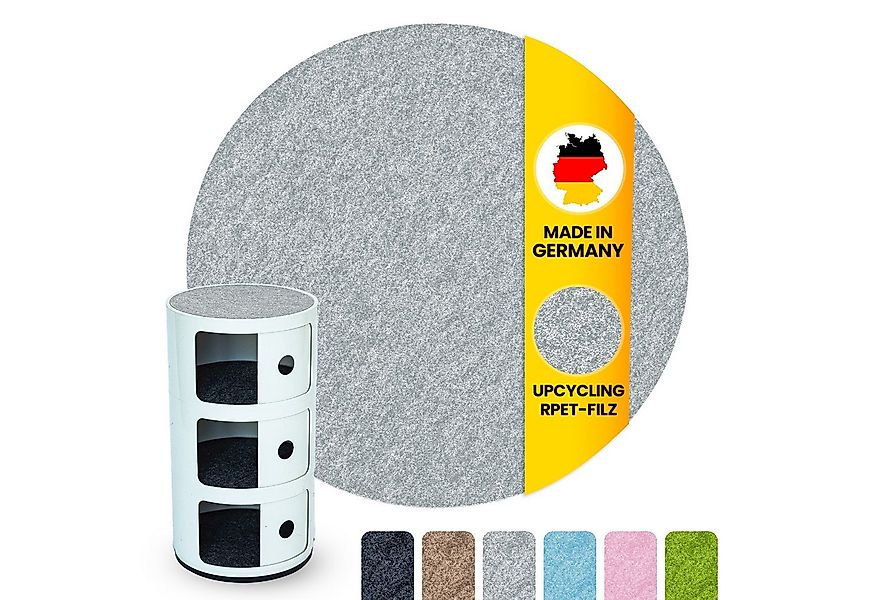 Easy and Green Nachttisch Rund Filzauflage 30cm für Kartell Componibili - M günstig online kaufen