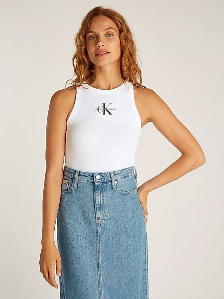 Calvin Klein Jeans Tanktop "MONOLOGO RIB TANK TOP", mit Logostickerei günstig online kaufen