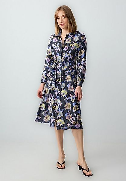 Jimmy Key Midikleid Geweven midi-jurk met bloemenpatroon overhemdkraag en l günstig online kaufen