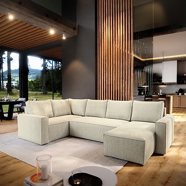Masseno Ecksofa NORENA mit Schlaffunktion U-Form, günstig online kaufen