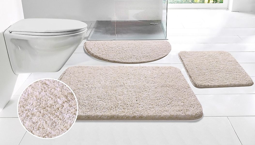 my home Badematte "Vanessa meliert, Badvorleger, Badezimmer Teppich, Duschv günstig online kaufen