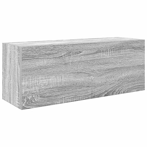 vidaXL Bad-Wandschrank Grau Sonoma 80x25x30 cm Holzwerkstoff 860081 günstig online kaufen