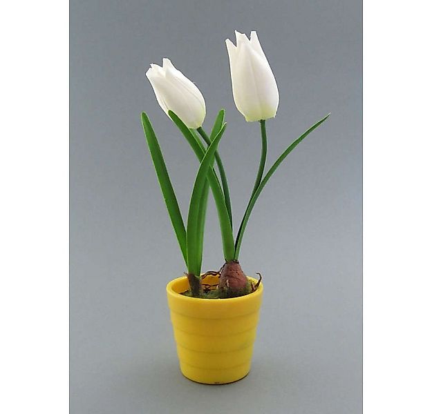 Kunstblume Kunstpflanze, Blume TULPE ca. 23cm. Im runden Kunststofftopf., G günstig online kaufen