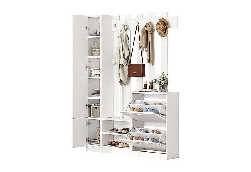 MODFU Garderoben-Set mit integriertem Spiegel, (Flurschrank, Hängeschrankre günstig online kaufen