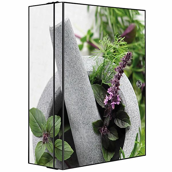 Banjado XXL Medizinschrank Abschliessbar 35x46x15cm Arzneischrank Anthrazit günstig online kaufen