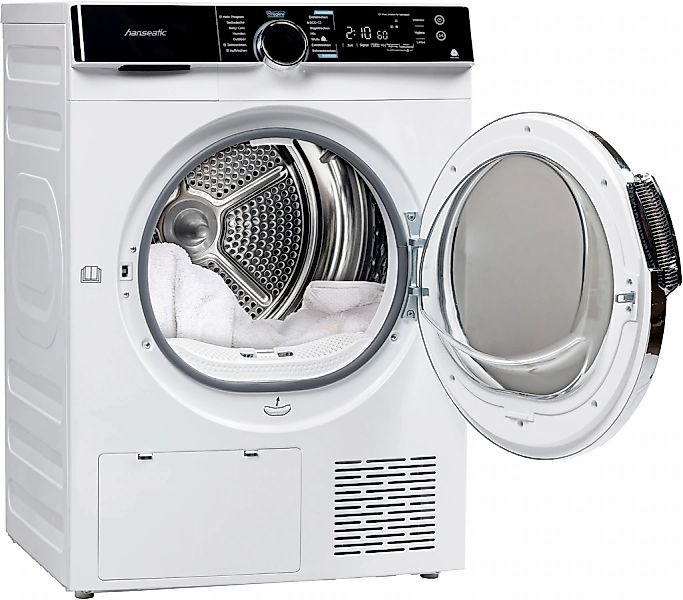Hanseatic Wärmepumpentrockner »HWTK8A3GT«, 8 kg, Wolle, Bettwäsche, Outdoor günstig online kaufen