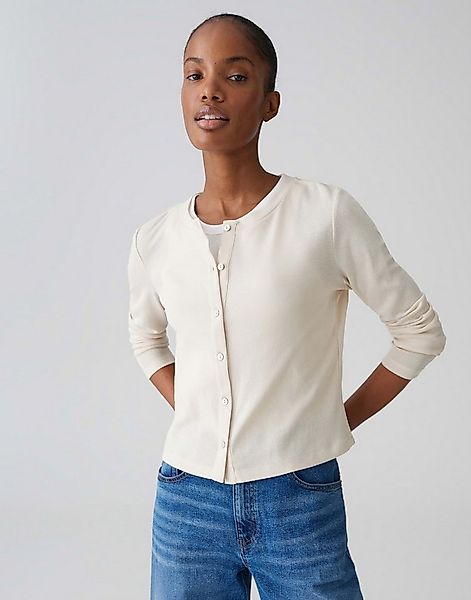 OPUS Shirtjacke Jerseyjacke aus BCI Cotton Mix Schmale Passform, leicht ela günstig online kaufen