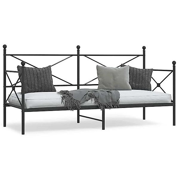vidaXL Bettgestell Etagenbett ohne Matratze Schwarz 90x200 cm Stahl günstig online kaufen