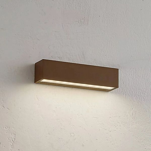 Lucande LED-Außenwandlampe Lengo, 25 cm, bronze, down, 3000K günstig online kaufen