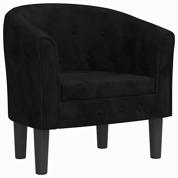 vidaXL Sessel Clubsessel Schwarz Samt (1-St) günstig online kaufen