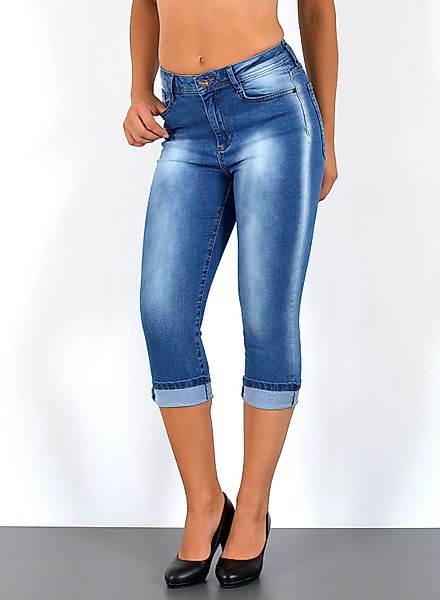 ESRA Caprijeans Sommer Hose Damen Capri günstig online kaufen