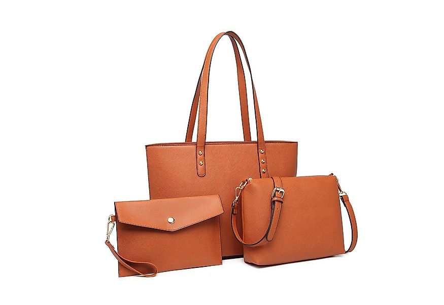 Miss Lulu Henkeltasche Damen-Taschenset 4er, Schultertasche Umhängetasche C günstig online kaufen