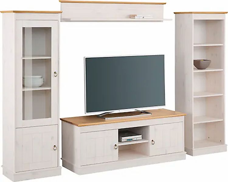 Home affaire Wohnwand »Indra« Set, 4 Stk. tlg. 4-teiliges Set: Vitrine, Low günstig online kaufen