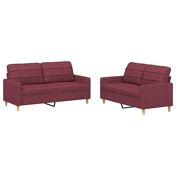 vidaXL Sofa 2-tlg. Sofagarnitur mit Kissen günstig online kaufen