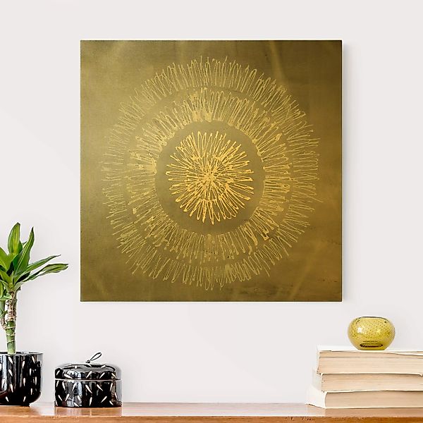 Leinwandbild Gold Polarstern Grau Gold I günstig online kaufen