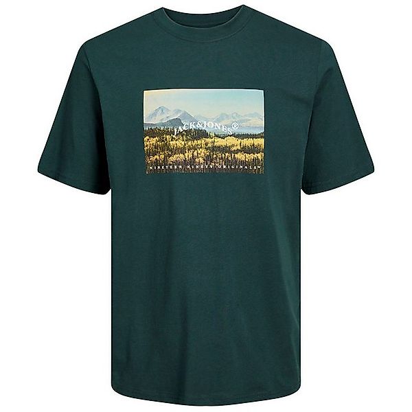 Jack & Jones Rundhalsshirt Jack&Jones XXL T-Shirt petrol Fotoprint JORHAYS günstig online kaufen