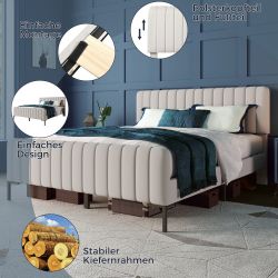 BlingBin Einzelbett Polsterbett Doppelbett (1-tlg., mit günstig online kaufen