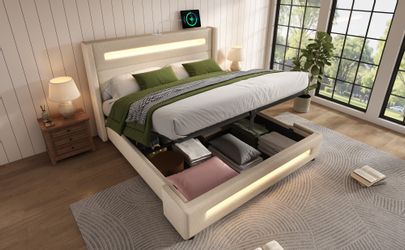 Flieks Polsterbett, Hydraulisches Stauraumbett 140x200cm mit günstig online kaufen