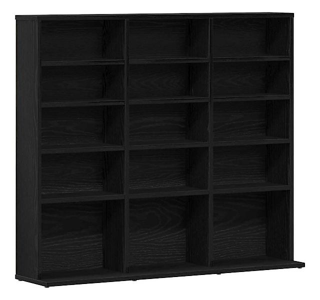 vidaXL CD-Regal CD-Schrank Schwarz Eichen-Optik 100x23x89,5 cm Holzwerkstof günstig online kaufen