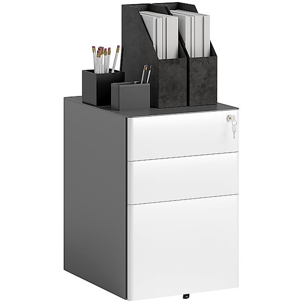 Vinsetto Rollcontainer mobiler Aktenschrank mit 3 günstig online kaufen