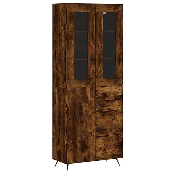 vidaXL Highboard Räuchereiche 69,5x34x180 cm Holzwerkstoff 3198446 günstig online kaufen