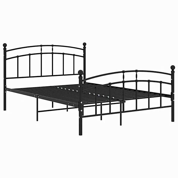 vidaXL Bettgestell Schwarz Metall 200x200 cm Modell 7651084 günstig online kaufen