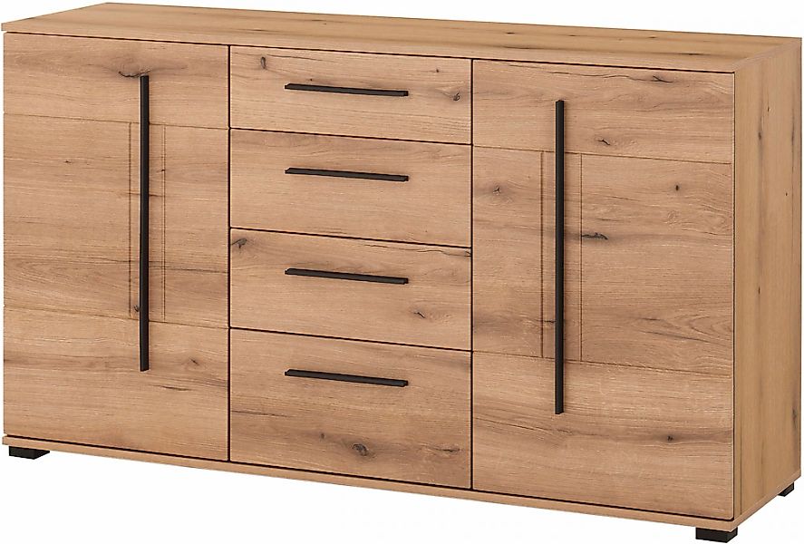 Home affaire Sideboard "Cantara, moderner Schrank, Kommode in Eiche Evoke o günstig online kaufen