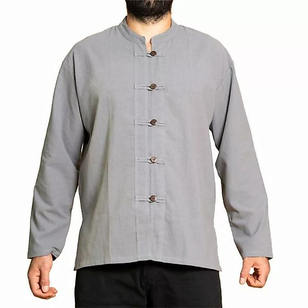 PANASIAM Kurzarmhemd Fischerhemd Ben mit 5 Holzknöpfen 100 % Baumwolle ange günstig online kaufen