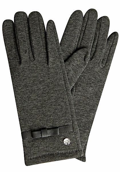 Capelli New York Strickhandschuhe, mit Zierschleife, Metall-Logo, Feinstric günstig online kaufen