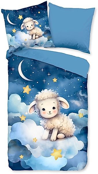 PURE luxury collection Kinderbettwäsche »Sheepy«, Mikrofaser, 135x200, 2 Te günstig online kaufen