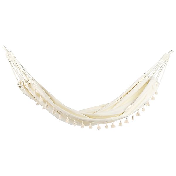 Beliani Hängematte Weiss 150x290x0.5 günstig online kaufen