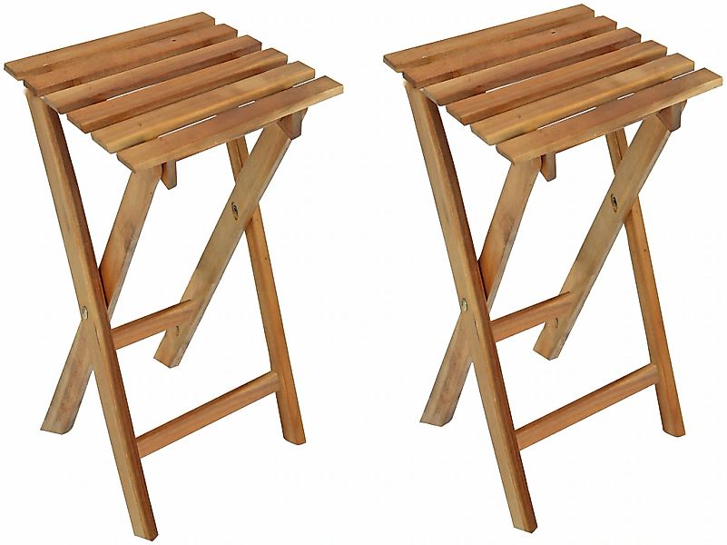 Garden Pleasure Klapphocker Yakima 2er-Set Braun FSC® günstig online kaufen
