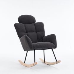 OKWISH Schaukelstuhl mit Kopfstütze (Schwingsessel,Schaukelsessel,Relaxsess günstig online kaufen