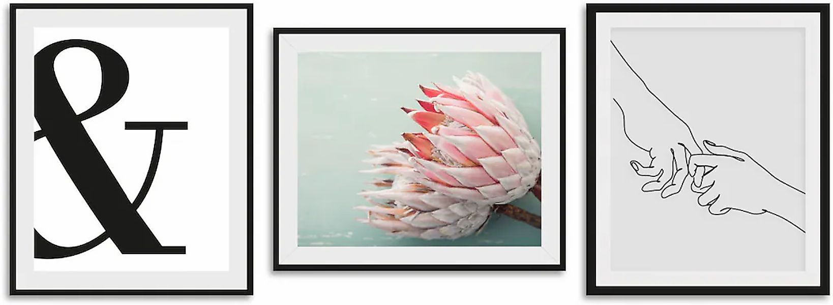 queence Bild »Hygge«, Abstrakt-Schwarz-Weiß-Fashion-Mode-Magazincover-Frau- günstig online kaufen