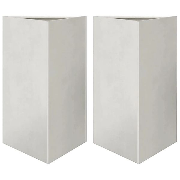 vidaXL Pflanzkübel 2 Stk Dreieckig 50x43x75 cm Edelstahl 851180 günstig online kaufen