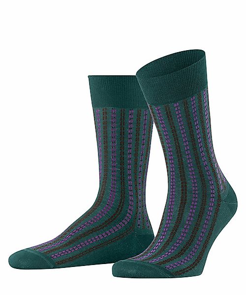 FALKE Pin Stripe Herren Socken, 39-42, Grün, AnderesMuster, Baumwolle, 1244 günstig online kaufen