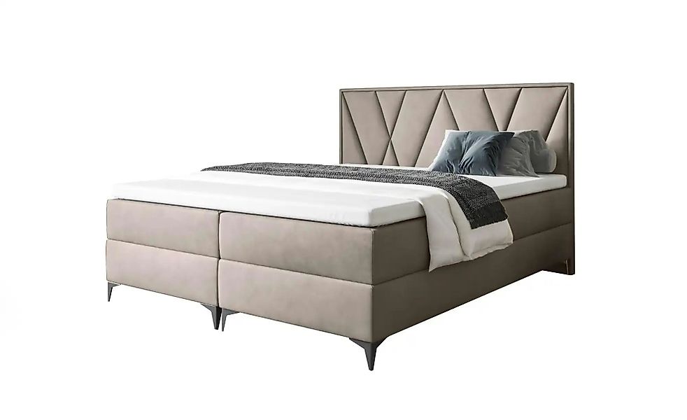 Boxbett mit Bettkasten Vella ¦ beige ¦ Maße (cm): B: 180 H: 110 Betten > Ko günstig online kaufen