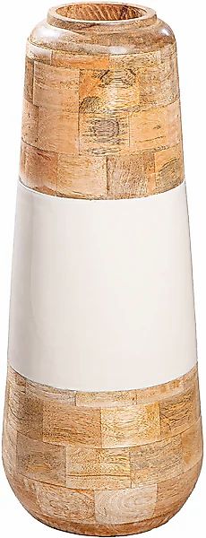 GILDE Bodenvase »Vase Naturelle naturfarben-weiß«, (1 St.) günstig online kaufen