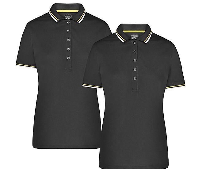 James & Nicholson Poloshirt Doppelpack Damen Polo-Shirt coldblack mit UV-Sc günstig online kaufen