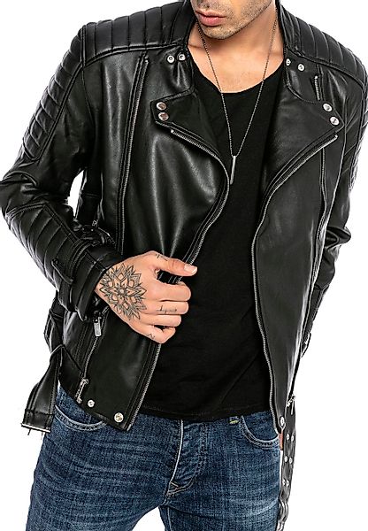 RedBridge Lederimitatjacke im zeitlosen Bikerstil Vintage günstig online kaufen