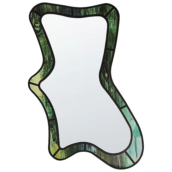 Beliani Wandspiegel CERVILLE Grün Schwarz 2x60x98 günstig online kaufen