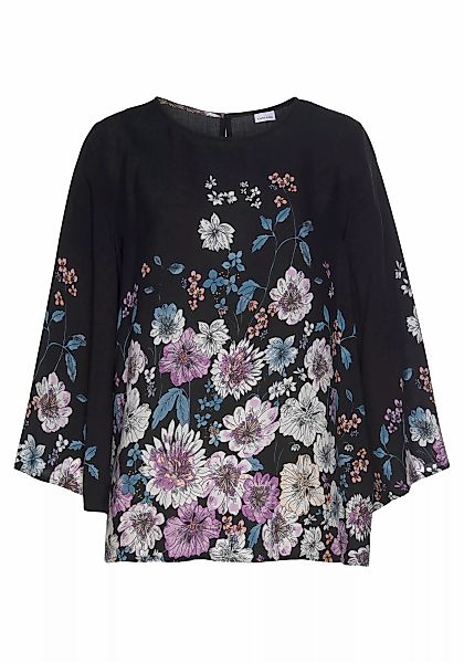 LASCANA Schlupfbluse, mit Blumenprint und Trompetenärmeln, Blusenshirt, som günstig online kaufen