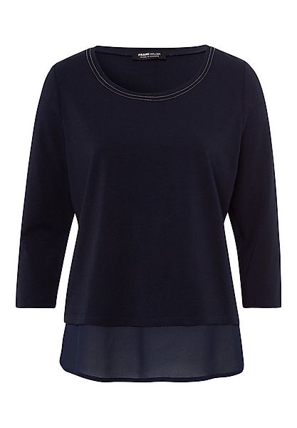 FRANK WALDER 3/4-Arm-Shirt mit Chiffon-Saum günstig online kaufen