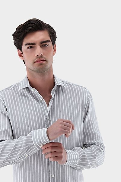 Gestreiftes Hemd aus Tencel und Leinen günstig online kaufen