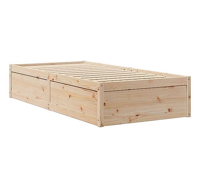 vidaXL Bett Massivholzbett ohne Matratze 75x190 cm Kiefernholz günstig online kaufen